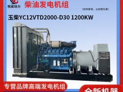 1200KW玉柴柴油發(fā)電機組工廠實拍視頻